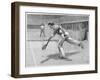 Lyttleton and C Saunders Play Real Tennis at New Prince's Club in Knightsbridge Lond-Charles Joseph Staniland-Framed Art Print