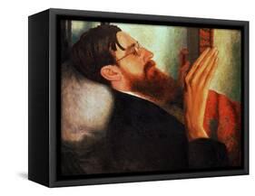 Lytton Strachey, (1880-1932) 1916-Dora Carrington-Framed Stretched Canvas