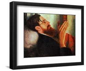 Lytton Strachey, (1880-1932) 1916-Dora Carrington-Framed Giclee Print