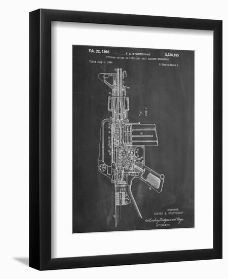 M-16 Rifle Patent-null-Framed Art Print