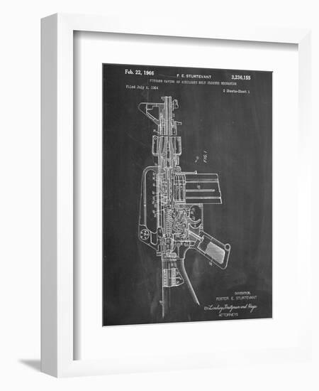 M-16 Rifle Patent-null-Framed Art Print