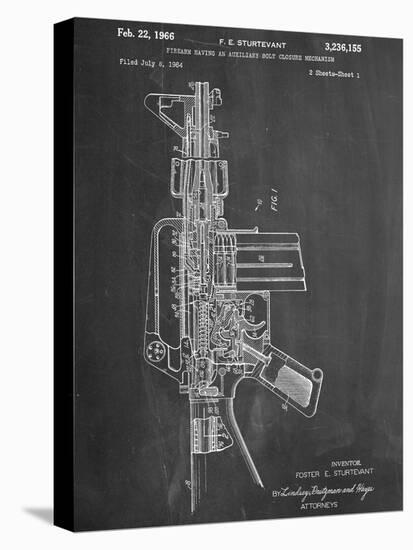 M-16 Rifle Patent-null-Stretched Canvas