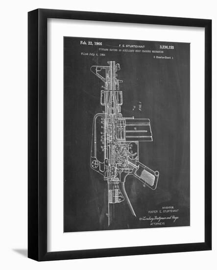 M-16 Rifle Patent-null-Framed Art Print