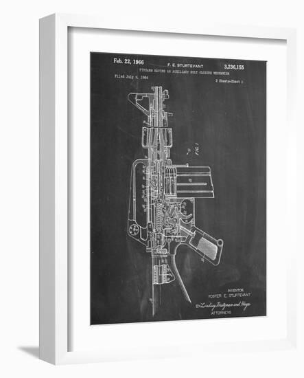 M-16 Rifle Patent-null-Framed Art Print