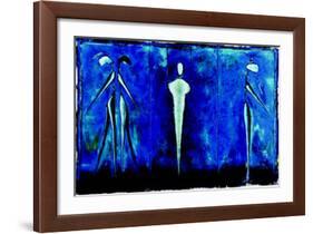 M-2 (Blue)-Heinz Felbermair-Framed Art Print