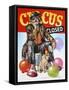 M-431-Hr-Circus Closed-D. Rusty Rust-Framed Stretched Canvas