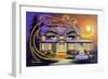 M-433-HR-HOUSE illusion-D. Rusty Rust-Framed Giclee Print