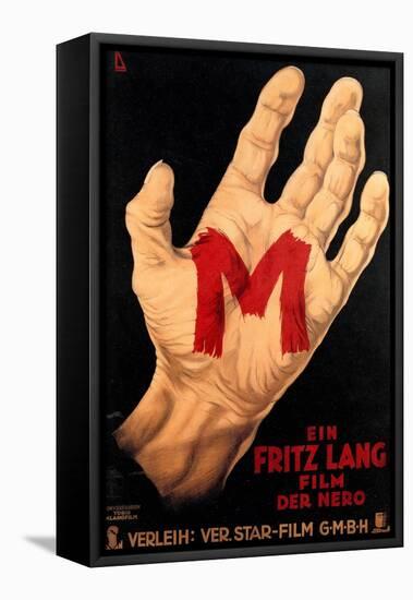 M, (AKA M - Eine Stadt Sucht Einen Morder), Poster, 1931-null-Framed Stretched Canvas