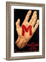 M, (AKA M - Eine Stadt Sucht Einen Morder), Poster, 1931-null-Framed Art Print