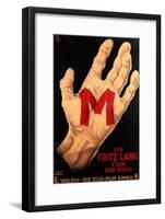 M, (AKA M - Eine Stadt Sucht Einen Morder), Poster, 1931-null-Framed Art Print