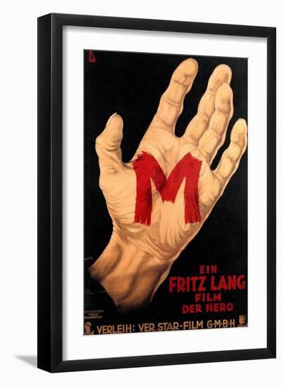 M, (AKA M - Eine Stadt Sucht Einen Morder), Poster, 1931-null-Framed Art Print