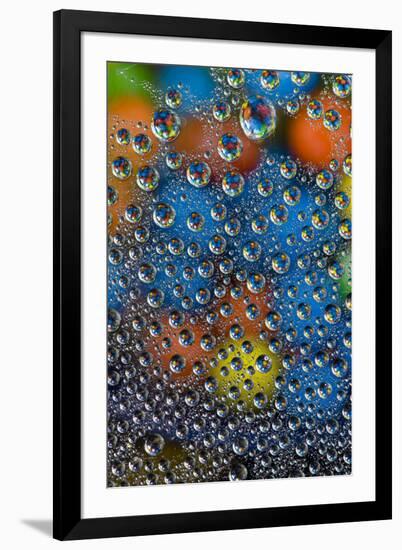 M and M's reflected in dew drops-Darrell Gulin-Framed Photographic Print