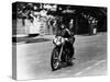 M Barrington on a Moto Guzzi Bike, Isle of Man Tt, 1949-null-Stretched Canvas