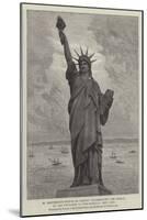 M Bartholdi's Statue of Liberty Illuminating the World, at the Entrance to the Harbour, New York-null-Mounted Giclee Print