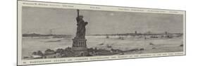 M Bartholdi's Statue of Liberty Illuminating the World, at the Entrance to the New York Harbour-null-Mounted Giclee Print