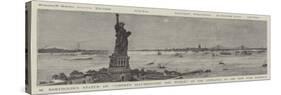 M Bartholdi's Statue of Liberty Illuminating the World, at the Entrance to the New York Harbour-null-Stretched Canvas