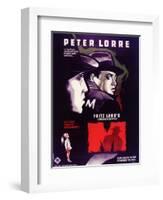 M, Belgian Movie Poster, 1931-null-Framed Art Print