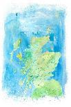 Scotland Clean Iconic Map-M. Bleichner-Art Print
