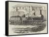 M'Connell's Express Locomotive Engine for the Paris Universal Exhibition-null-Framed Stretched Canvas