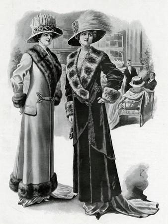 Women Wearing Fur-Lined Winter Coats