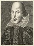 William Shakespeare Playwright and Poet-M. Droeshout-Mounted Art Print