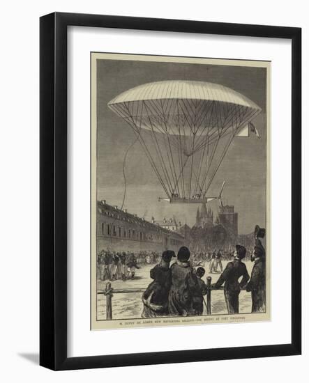 M Dupuy De Lome's New Navigating Balloon, the Ascent at Fort Vincennes-null-Framed Giclee Print