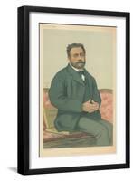 M Emile Zola, French Realism, 24 January 1880, Vanity Fair Cartoon-Theobald Chartran-Framed Giclee Print