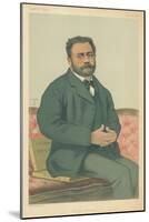 M Emile Zola, French Realism, 24 January 1880, Vanity Fair Cartoon-Theobald Chartran-Mounted Giclee Print