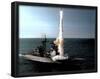 M F Winter USS Cowpens (CG-63) Launches SM-2 Art Print Poster-null-Framed Poster