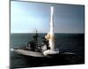 M F Winter USS Cowpens (CG-63) Launches SM-2 Art Print Poster-null-Mounted Poster