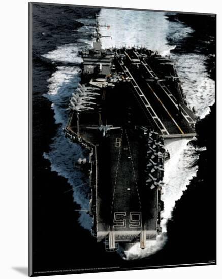 M F Winter USS Enterprise CVN 65 Aircraft Carrier Print Poster-null-Mounted Poster