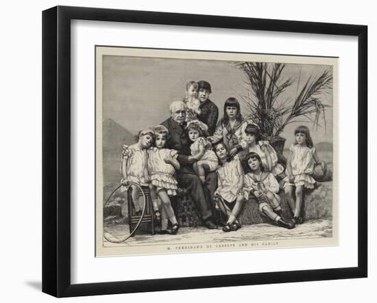 M Ferdinand De Lesseps and His Family-null-Framed Giclee Print