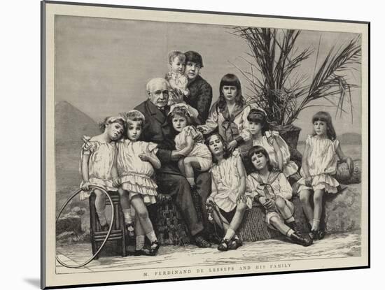 M Ferdinand De Lesseps and His Family-null-Mounted Giclee Print