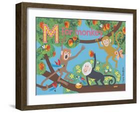 M for Monkey-Clare Beaton-Framed Giclee Print