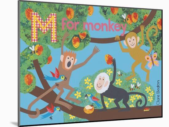 M for Monkey-Clare Beaton-Mounted Giclee Print