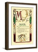 M for Moon-Tony Sarge-Framed Art Print