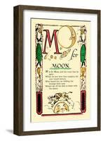 M for Moon-Tony Sarge-Framed Art Print