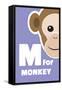 M For The Monkey, An Animal Alphabet For The Kids-Elizabeta Lexa-Framed Stretched Canvas