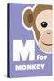 M For The Monkey, An Animal Alphabet For The Kids-Elizabeta Lexa-Stretched Canvas