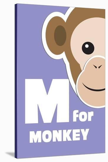 M For The Monkey, An Animal Alphabet For The Kids-Elizabeta Lexa-Stretched Canvas