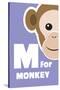 M For The Monkey, An Animal Alphabet For The Kids-Elizabeta Lexa-Stretched Canvas