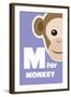 M For The Monkey, An Animal Alphabet For The Kids-Elizabeta Lexa-Framed Art Print