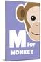 M For The Monkey, An Animal Alphabet For The Kids-Elizabeta Lexa-Mounted Art Print