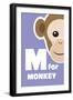 M For The Monkey, An Animal Alphabet For The Kids-Elizabeta Lexa-Framed Art Print