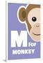 M For The Monkey, An Animal Alphabet For The Kids-Elizabeta Lexa-Framed Art Print