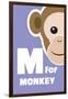 M For The Monkey, An Animal Alphabet For The Kids-Elizabeta Lexa-Framed Art Print