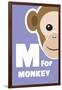 M For The Monkey, An Animal Alphabet For The Kids-Elizabeta Lexa-Framed Art Print