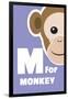 M For The Monkey, An Animal Alphabet For The Kids-Elizabeta Lexa-Framed Art Print