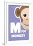 M For The Monkey, An Animal Alphabet For The Kids-Elizabeta Lexa-Framed Art Print