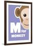 M For The Monkey, An Animal Alphabet For The Kids-Elizabeta Lexa-Framed Art Print